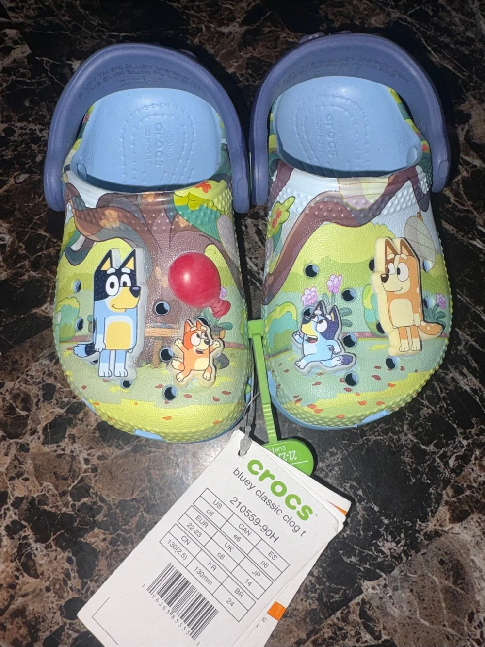 CROCS Bluey Kids' Clog in Light Blue and Green